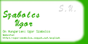 szabolcs ugor business card